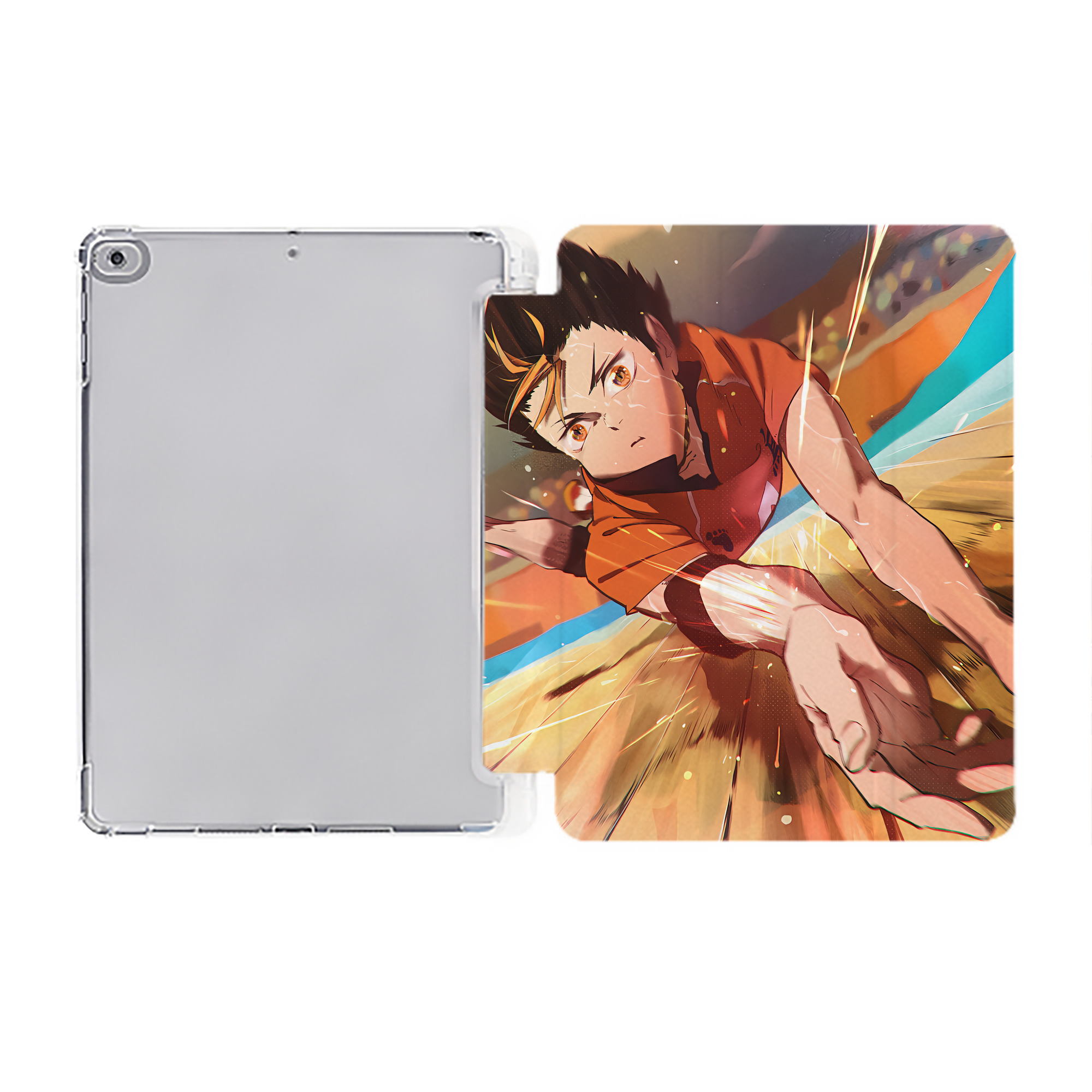 （画像用） ハイキュー!! Haikyu!! IPad ケース ペン収納付き 三つ折りスタンド PUレザー×シリコン 対応機種9.5/10.5/10.9インチ